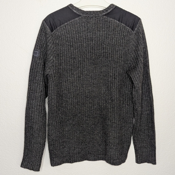 Eddie‎ Bauer Fisherman Sweater Grey Wool Blend Men's L - Picture 3 of 13